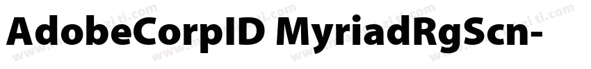 AdobeCorpID MyriadRgScn字体转换